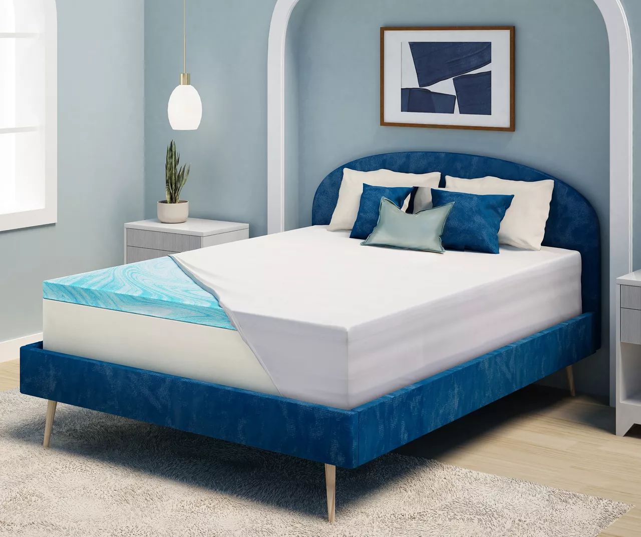 Serta Perfect Sleeper Duocool 3" Cooling Gel Memory Foam Mattress Toppers 20 Serta Perfect Sleeper Duocool 3" Cooling Gel Memory Foam Mattress Toppers - Image 18
