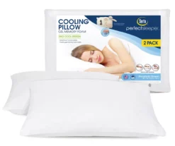 White Washable Cooling Gel Memory Foam Pillows, 2-Pack -Northlight Sales Store 810405621