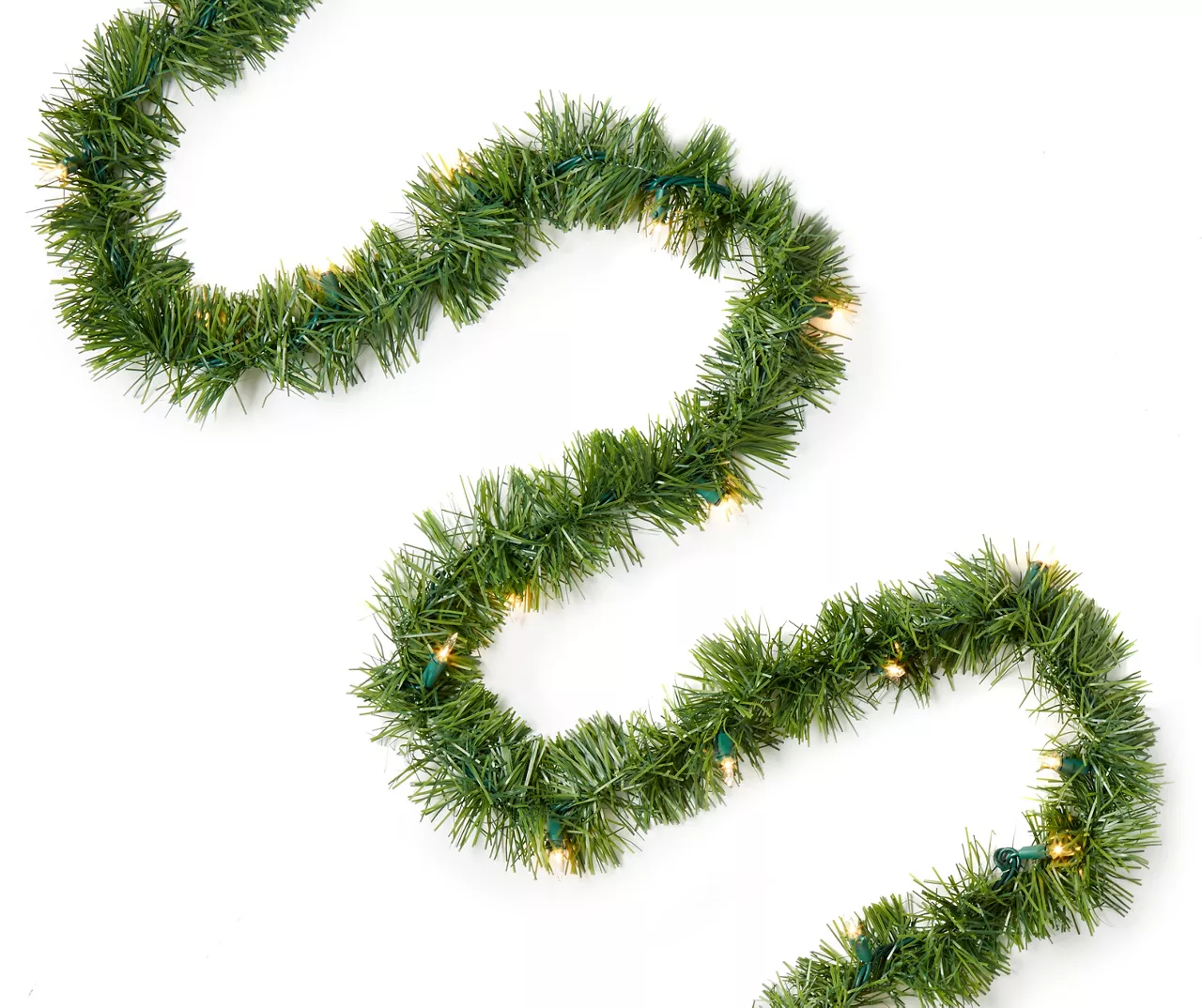 18' Clear Pre-Lit Pine Garland 3 18' Clear Pre-Lit Pine Garland