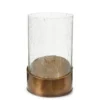 Brass Base Glass Hurricane, (10") -Northlight Sales Store 810462035