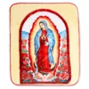 Orange & Red Our Lady Of Guadalupe Raschel Throw, (50" X 60")