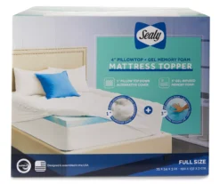Sealy 4" Pillowtop & Gel Memory Foam Mattress Topper