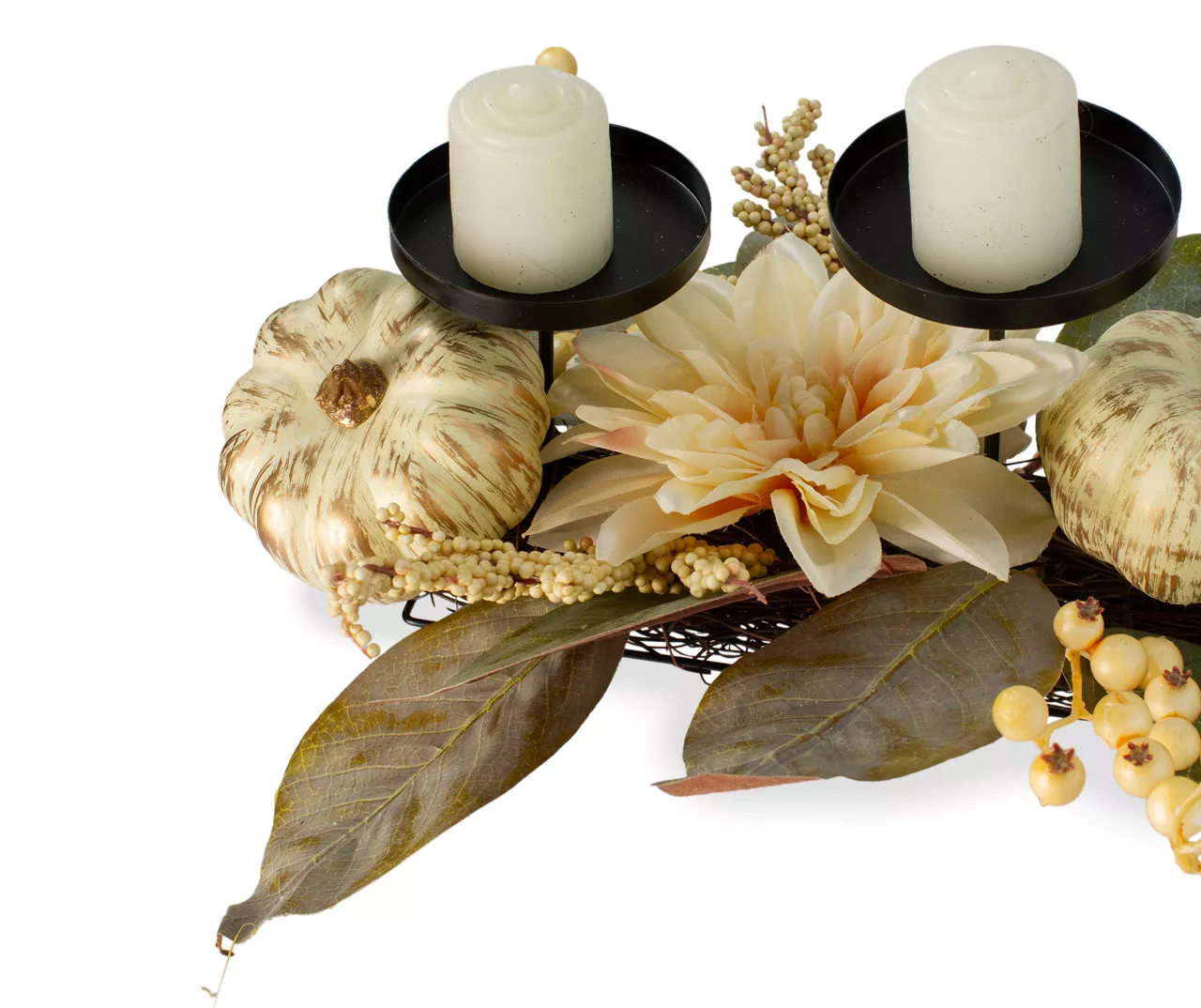 Dahlia & Pumpkin 3-Tier Candle Holder 6 Dahlia & Pumpkin 3-Tier Candle Holder - Image 4