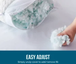 Fiber & Shredded Memory Foam Pillow With Zippered Inner Cover -Northlight Sales Store 810490764 810490765 810490766 810490767 810490768 810490769 3 1