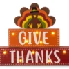 "Give Thanks" LED Block Tabletop Decor 1 "Give Thanks" LED Block Tabletop Decor -Northlight Sales Store 810491539 2