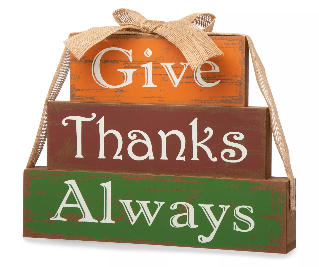 "Give Thanks Always" Block Tabletop Decor 3 "Give Thanks Always" Block Tabletop Decor
