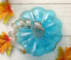 4" Blue Glass Pumpkin -Northlight Sales Store 810491565 A0 4