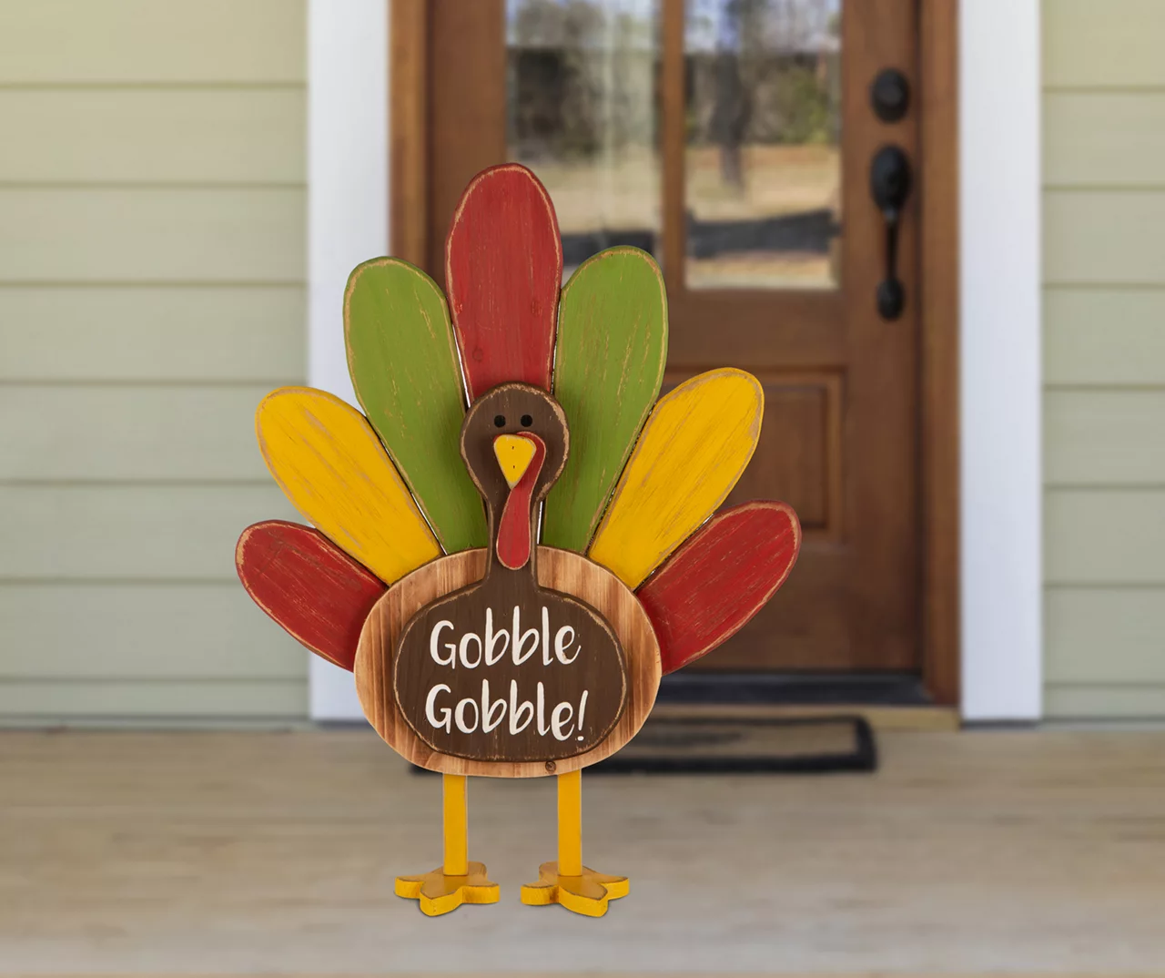 "Gobble Gobble" Turkey Standing Decor 3 "Gobble Gobble" Turkey Standing Decor