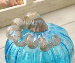 5" Blue Speckled Glass Pumpkin -Northlight Sales Store 810491578 A0 4