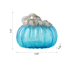 5" Blue Speckled Glass Pumpkin -Northlight Sales Store 810491578 A0 6
