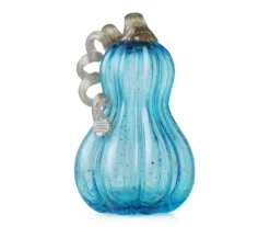 Blue Speckled Glass Gourd