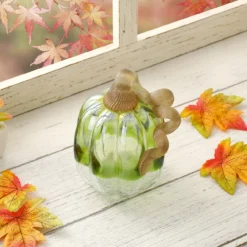 5" Green Crackle Glass Pumpkin -Northlight Sales Store 810491594 A0 3