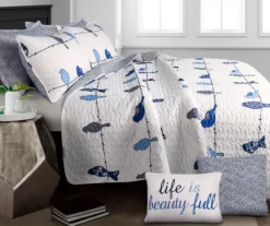 Rowley Birds Reversible 7-Piece Quilt Set -Northlight Sales Store 810493267 2