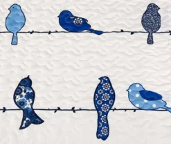 Rowley Birds Navy Full/Queen Reversible 7-Piece Quilt Set 12 Rowley Birds Navy Full/Queen Reversible 7-Piece Quilt Set -Northlight Sales Store 810493267 5 1