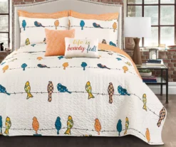 Rowley Birds Reversible 7-Piece Quilt Set