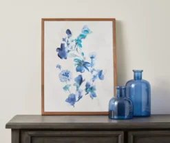 Blue Flowers Framed Canvas -Northlight Sales Store 810498697 2