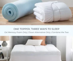 4" Down Alternative Gel Memory Foam Mattress Topper -Northlight Sales Store 810501587 810501586 810501585 810501584 810501583 810501582 3