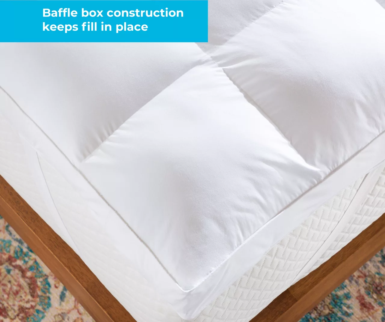 3" Down Alternative Fiberbed Mattress Topper 7 3" Down Alternative Fiberbed Mattress Topper - Image 5