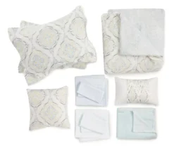 Real Living Yellow & Aqua Medallion Comforter Set 25 Real Living Yellow & Aqua Medallion Comforter Set -Northlight Sales Store 810505378