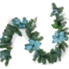 Northlight 6' Peacock Feather & Poinsettia Garland -Northlight Sales Store 810509067