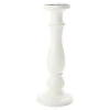 White Wood Pillar Candle Holder, (15") -Northlight Sales Store 810509526 810509525 1