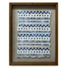 Blue & White Patterned Framed Fabric, (14" X 18") -Northlight Sales Store 810512148