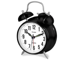 Sharp Black & Silver Twin Bell Alarm Clock -Northlight Sales Store 810514647 21