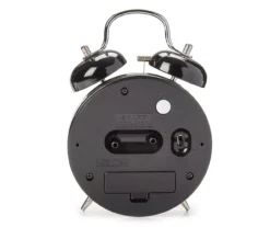 Sharp Black & Silver Twin Bell Alarm Clock -Northlight Sales Store 810514647 3