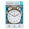 Sharp Brushed Nickel Twin Bell Alarm Clock -Northlight Sales Store 810514648