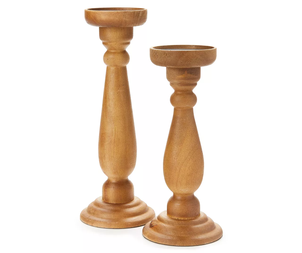 Wooden Pillar Candle Holder, (13") 4 Wooden Pillar Candle Holder, (13") - Image 2