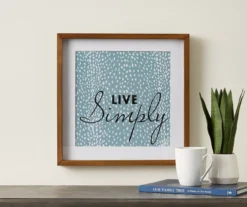 "Live Simply" Framed Art -Northlight Sales Store 810515236 2