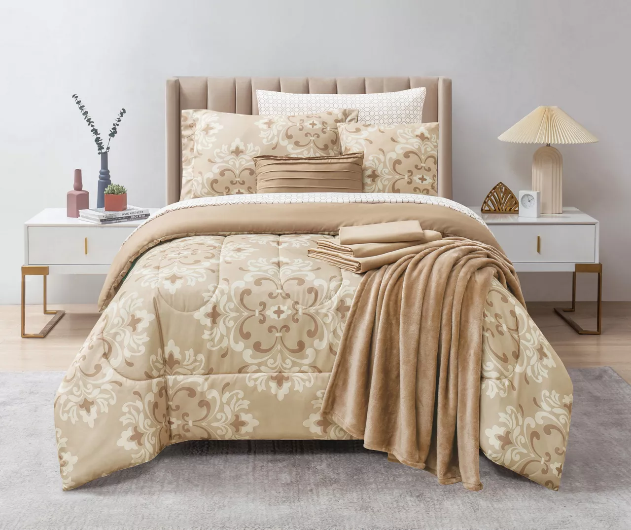 Real Living Tan Tile Comforter Set 4 Real Living Tan Tile Comforter Set - Image 2