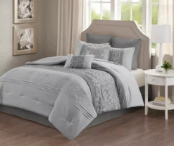 Casey Gray Embroidered Queen 8-Piece Comforter Set -Northlight Sales Store 810523138 810523139 1 1