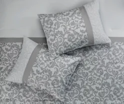 Casey Gray Embroidered Queen 8-Piece Comforter Set -Northlight Sales Store 810523138 810523139 8 1