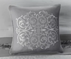 Casey Gray Embroidered Queen 8-Piece Comforter Set -Northlight Sales Store 810523138 810523139 9 1