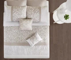 Casey Neutral Embroidered King 8-Piece Comforter Set -Northlight Sales Store 810523145 810523146 2