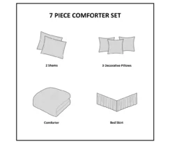 Piedmont Ivory Tufted King 7-Piece Comforter Set -Northlight Sales Store 810523166 810523170 810523231 11 1