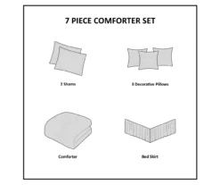 Piedmont Taupe Tufted Queen 7-Piece Comforter Set -Northlight Sales Store 810523167 810523171 810523232 12