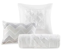 Piedmont White Tufted Queen 7-Piece Comforter Set 25 Piedmont White Tufted Queen 7-Piece Comforter Set -Northlight Sales Store 810523168 810523172 810523173 10