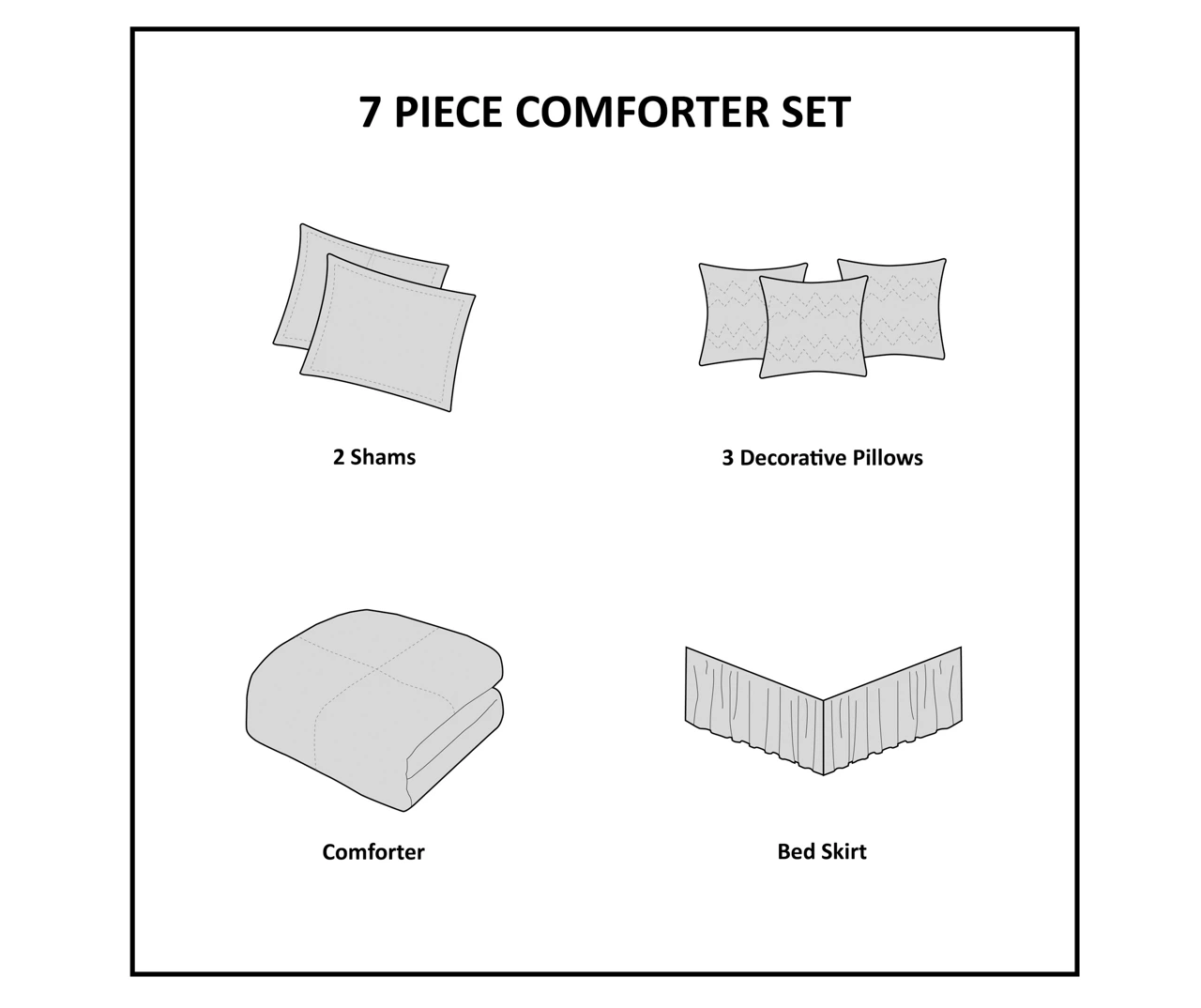 Piedmont White Tufted Queen 7-Piece Comforter Set 14 Piedmont White Tufted Queen 7-Piece Comforter Set - Image 12