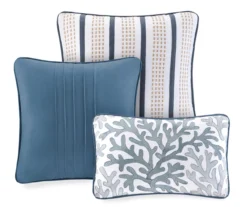 Rockaway Blue Reversible Coverlet Set -Northlight Sales Store 810523177 810523178 810523179 3