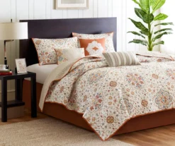 Neda Ivory Reversible Coverlet Set