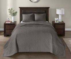 Vancouver Dark Gray Queen 3-Piece Bedspread Set -Northlight Sales Store 810523208 810523234 810523244 810523253 2