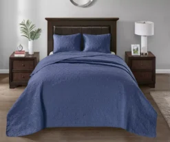 Vancouver Navy Full 3-Piece Bedspread Set 16 Vancouver Navy Full 3-Piece Bedspread Set -Northlight Sales Store 810523210 810523240 810523250 810523255 2