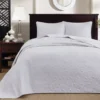 Vancouver White Twin 2-Piece Bedspread Set