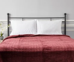 Tawny Port Jacquard Supreme Velvet King Blanket -Northlight Sales Store 810531016 4