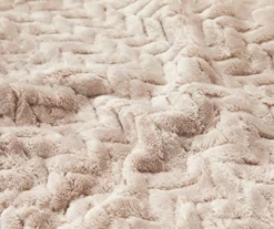 Tan Zigzag-Embossed Velvet King Blanket -Northlight Sales Store 810531017 810617578 4 1