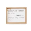 "Always Be Honest" White Framed Plaque With Wood Beads Accent 2 "Always Be Honest" White Framed Plaque With Wood Beads Accent -Northlight Sales Store 810534096