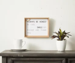 "Always Be Honest" White Framed Plaque With Wood Beads Accent 8 "Always Be Honest" White Framed Plaque With Wood Beads Accent -Northlight Sales Store 810534096 2