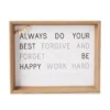 "Always Do Your Best" White Framed Plaque With Wood Beads Accent -Northlight Sales Store 810534097